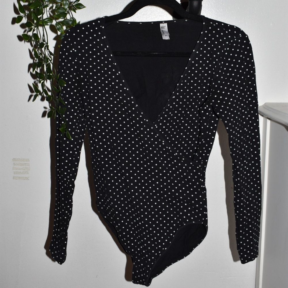 American Apparel Longsleeve Bodysuit Polka-dot